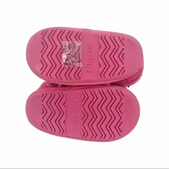 RILEYROOS BOOTS BABY 3-6 MONTHS CATERS IN HOT PINK SUEDE COZY WALKERS - Picture 3 of 16